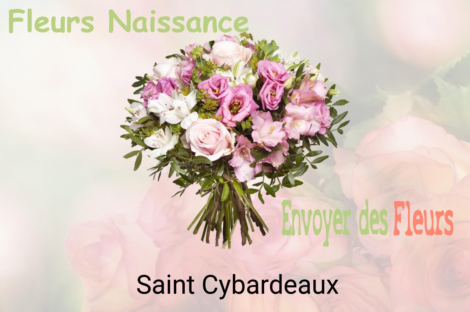 Bouquet de fleurs de naissance livré à Saint-Cybardeaux